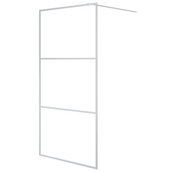 vidaXL Mampara de ducha vidrio ESG transparente plateado 100x195 cm