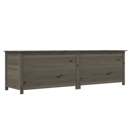 vidaXL Baúl para cojines de jardín madera abeto antracita 200x50x56 cm