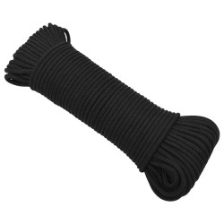 vidaXL Cuerda de barco polipropileno negro intenso 3 mm 250 m