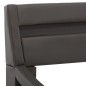 vidaXL Estructura de cama con LED de cuero sintético gris 90x200 cm vidaXL Estructura de cama con LED de cuero sintético gris 90x200 cm