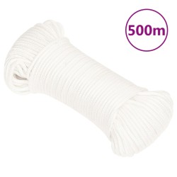 vidaXL Cuerda de barco polipropileno blanco intenso 4 mm 500 m