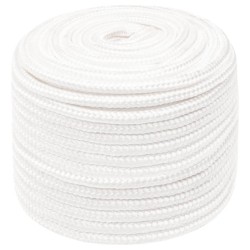vidaXL Cuerda de barco polipropileno blanco intenso 14 mm 50 m