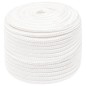 vidaXL Cuerda de barco polipropileno blanco intenso 14 mm 50 m