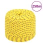 vidaXL Cuerda de barco polipropileno amarillo 6 mm 250 m