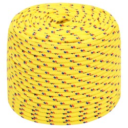 vidaXL Cuerda de barco polipropileno amarillo 6 mm 250 m
