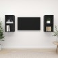 vidaXL Muebles de salón de pared 2 piezas madera ingeniería negro
