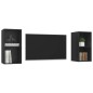 vidaXL Muebles de salón de pared 2 piezas madera ingeniería negro