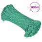 vidaXL Cuerda de barco polipropileno verde 4 mm 100 m vidaXL Cuerda de barco polipropileno verde 4 mm 100 m