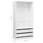vidaXL Armario de madera contrachapada blanco brillo 100x50x200 cm vidaXL Armario de madera contrachapada blanco brillo 100x50x200 cm