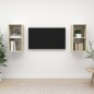 vidaXL Muebles de salón de pared 2 pzas madera ingeniería roble Sonoma vidaXL Muebles de salón de pared 2 pzas madera ingeniería roble Sonoma