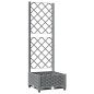 vidaXL Jardinera con enrejado PP gris claro 40x40x121,5 cm vidaXL Jardinera con enrejado PP gris claro 40x40x121,5 cm