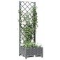 vidaXL Jardinera con enrejado PP gris claro 40x40x121,5 cm vidaXL Jardinera con enrejado PP gris claro 40x40x121,5 cm