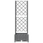vidaXL Jardinera con enrejado PP gris claro 40x40x121,5 cm vidaXL Jardinera con enrejado PP gris claro 40x40x121,5 cm