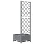 vidaXL Jardinera con enrejado PP gris claro 40x40x121,5 cm vidaXL Jardinera con enrejado PP gris claro 40x40x121,5 cm