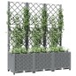 vidaXL Jardinera con enrejado PP gris claro 120x40x136 cm vidaXL Jardinera con enrejado PP gris claro 120x40x136 cm