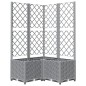 vidaXL Jardinera con enrejado PP gris claro 80x80x136 cm vidaXL Jardinera con enrejado PP gris claro 80x80x136 cm