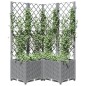 vidaXL Jardinera con enrejado PP gris claro 80x80x136 cm vidaXL Jardinera con enrejado PP gris claro 80x80x136 cm