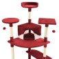 vidaXL Rascador para gatos con poste de sisal rojo y blanco 203 cm vidaXL Rascador para gatos con poste de sisal rojo y blanco 203 cm