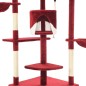vidaXL Rascador para gatos con poste de sisal rojo y blanco 203 cm vidaXL Rascador para gatos con poste de sisal rojo y blanco 203 cm