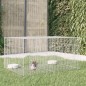 vidaXL Jaula para conejos 2 paneles hierro galvanizado 110x79x54 cm vidaXL Jaula para conejos 2 paneles hierro galvanizado 110x79x54 cm