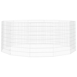 vidaXL Jaula para conejos 12 paneles hierro galvanizado 54x80 cm