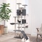 vidaXL Rascador para gatos con postes de sisal gris oscuro 191 cm vidaXL Rascador para gatos con postes de sisal gris oscuro 191 cm