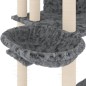 vidaXL Rascador para gatos con postes de sisal gris oscuro 191 cm vidaXL Rascador para gatos con postes de sisal gris oscuro 191 cm
