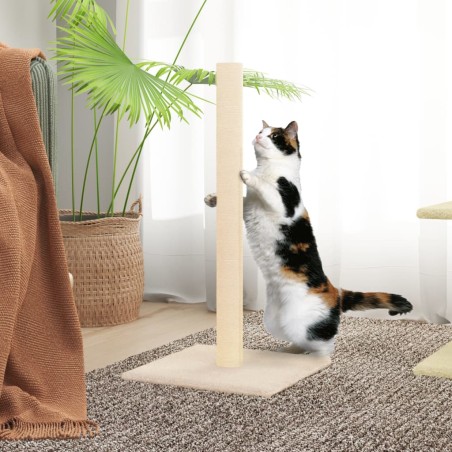 vidaXL Poste rascador para gatos crema 35x35x70 cm