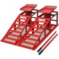 vidaXL Rampas de reparación de coches 2 uds acero rojo vidaXL Rampas de reparación de coches 2 uds acero rojo