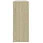 vidaXL Aparador de madera contrachapada color roble Sonoma 110x30x75cm vidaXL Aparador de madera contrachapada color roble Sonoma 110x30x75cm