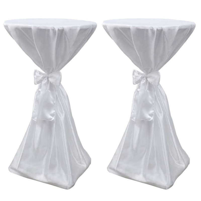 2 manteles blancos de 70 cm con lazo 2 manteles blancos de 70 cm con lazo