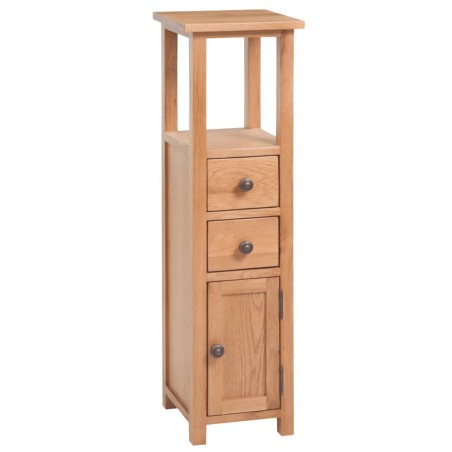vidaXL Mueble de esquina de madera de roble maciza 26x26x94 cm