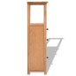 vidaXL Mueble de esquina de madera de roble maciza 26x26x94 cm