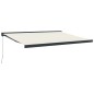 vidaXL Toldo retráctil aluminio y tela color crema 4,5x3 m vidaXL Toldo retráctil aluminio y tela color crema 4,5x3 m