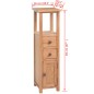 vidaXL Mueble de esquina de madera de roble maciza 26x26x94 cm