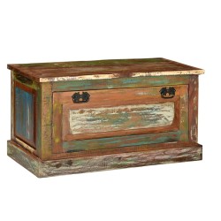 vidaXL Banco zapatero de madera maciza reciclada 
