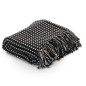 vidaXL Manta a cuadros de algodón negro 125x150 cm vidaXL Manta a cuadros de algodón negro 125x150 cm