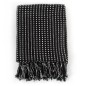 vidaXL Manta a cuadros de algodón negro 125x150 cm vidaXL Manta a cuadros de algodón negro 125x150 cm