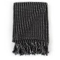 vidaXL Manta a cuadros de algodón negro 125x150 cm vidaXL Manta a cuadros de algodón negro 125x150 cm