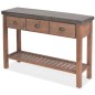 vidaXL Mesa consola de madera de abeto maciza 122x35x80 cm vidaXL Mesa consola de madera de abeto maciza 122x35x80 cm