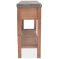 vidaXL Mesa consola de madera de abeto maciza 122x35x80 cm vidaXL Mesa consola de madera de abeto maciza 122x35x80 cm