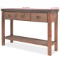 vidaXL Mesa consola de madera de abeto maciza 122x35x80 cm vidaXL Mesa consola de madera de abeto maciza 122x35x80 cm