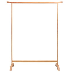vidaXL Perchero de ropa de madera de roble maciza 125x150 cm