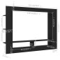 vidaXL Mueble para TV madera contrachapada negro 152x22x113 cm vidaXL Mueble para TV madera contrachapada negro 152x22x113 cm