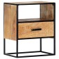 vidaXL Mesita de noche de madera maciza de mango 40x30x50 cm vidaXL Mesita de noche de madera maciza de mango 40x30x50 cm
