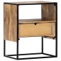 vidaXL Mesita de noche de madera maciza de mango 40x30x50 cm vidaXL Mesita de noche de madera maciza de mango 40x30x50 cm