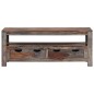 vidaXL Mesa de centro madera maciza de sheesham gris 100x50x40 cm vidaXL Mesa de centro madera maciza de sheesham gris 100x50x40 cm
