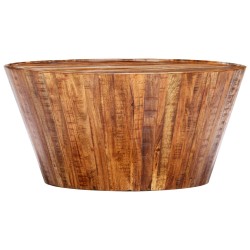 vidaXL Mesa de centro de madera maciza de mango en bruto 65x65x33 cm
