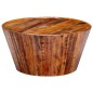 vidaXL Mesa de centro de madera maciza de mango en bruto 65x65x33 cm