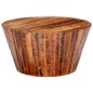 vidaXL Mesa de centro de madera maciza de mango en bruto 65x65x33 cm